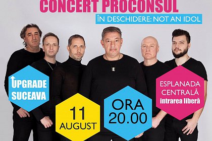 Concert Proconsul, vineri, în centrul Sucevei