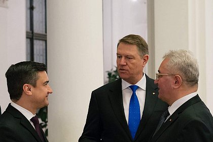 Primarul Sucevei, Ion Lungu si cel al Iasiului, Mihai Chirică, alaturi de Președintele României, Klaus Johannis