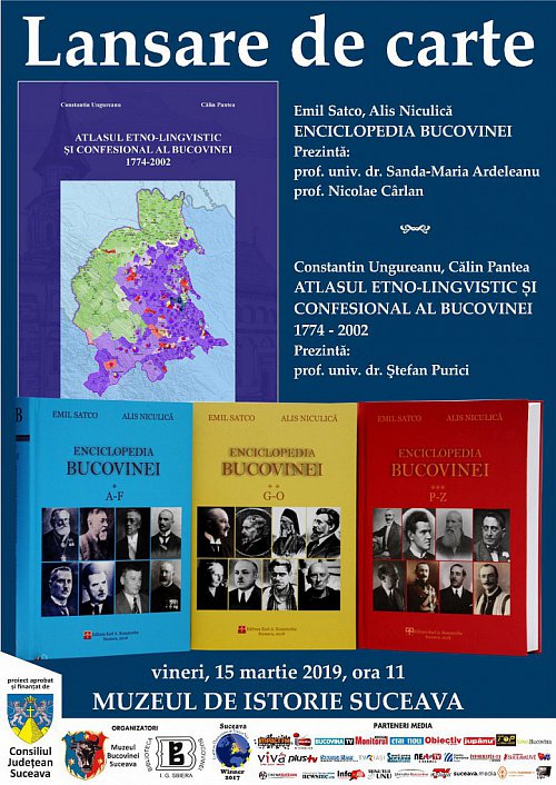 Dublă lansare de carte - Enciclopedia Bucovinei și Atlasul etno-lingvistic și confesional al Bucovinei