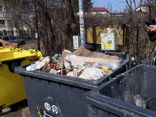 Amendă de 2500 de lei pentru o firmă care a aruncat cartoane nepliate la gunoi