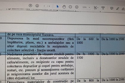 Amendă de 2500 de lei pentru o firmă care a aruncat cartoane nepliate la gunoi