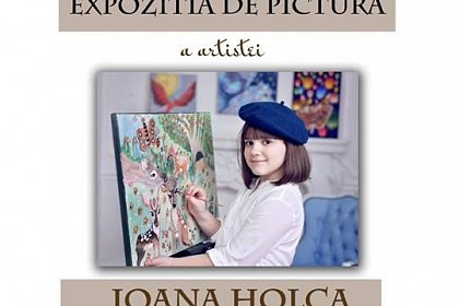 Expoziție de pictură Ioana Holcă, la 10 ani, la Biblioteca Bucovinei