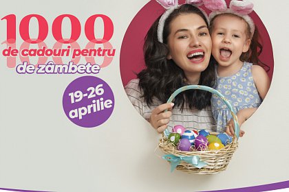 De Paște Shopping City Suceava a pregătit 1000 de cadouri pentru 1000 de zâmbete!