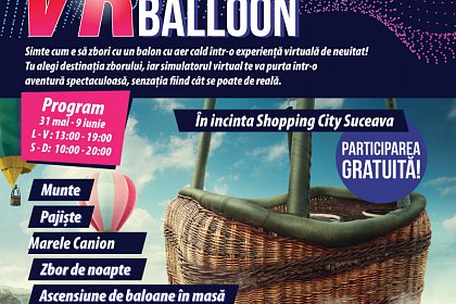 Călătorie cu balonul virtual la Shopping City Suceava