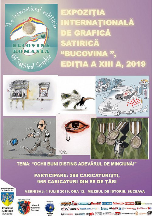 Expoziţia Internaţională de Grafică Satirică BUCOVINA – ROMÂNIA ediţia a XIII-a, 2019