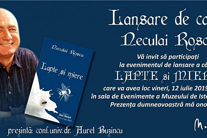 „Lapte și miere” - lansarea celei de-a doua cărți a jurnalistului Neculai Roșca