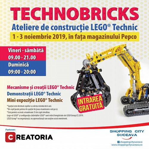 Copiii, invitați să descopere fascinanta lume a creațiilor Lego, la Shopping City Suceava