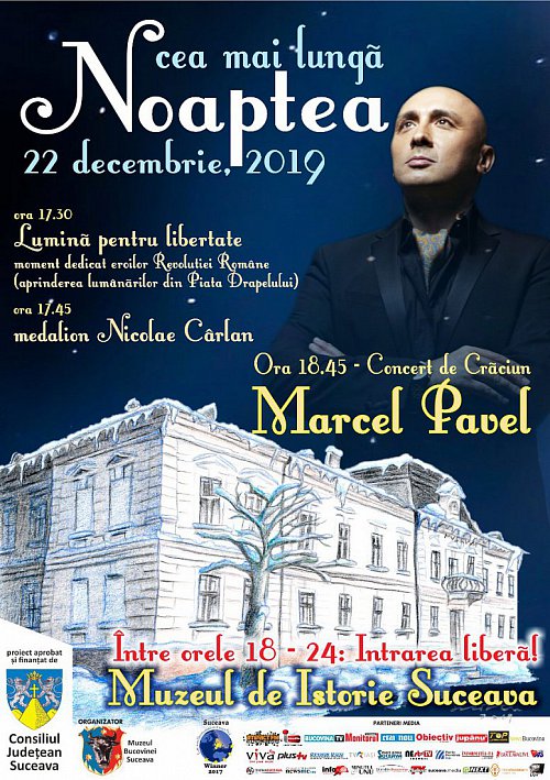 Concert Marcel Pavel în Noaptea cea mai lungă, la Muzeul de Istorie Suceava