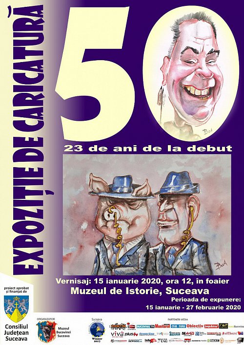 „50” Expoziție de caricatură BOA, la Muzeul de Istorie