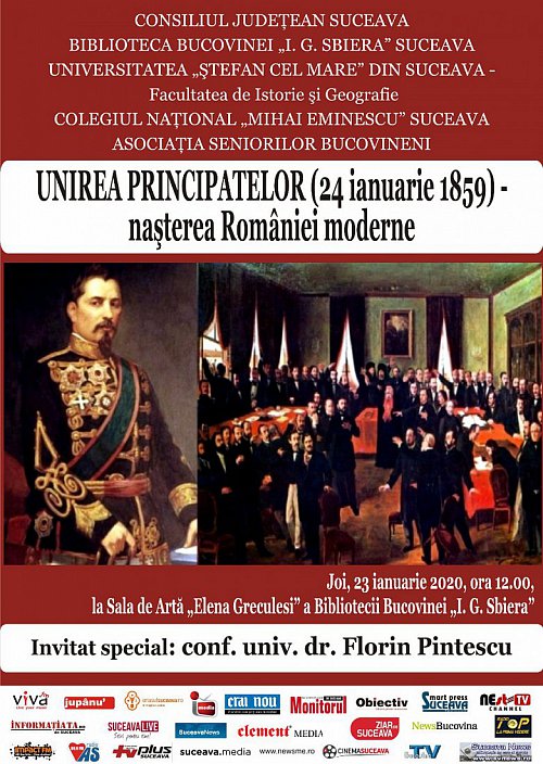 Unirea Principatelor (24 ianuarie 1859) - nasterea României moderne, la Biblioteca Bucovinei