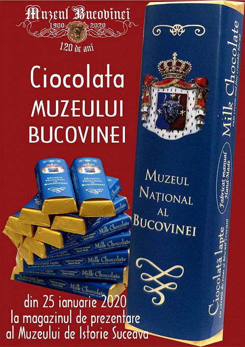 Muzeul Bucovinei lansează propria marcă de ciocolată, disponibilă din 25 ianuarie 2020