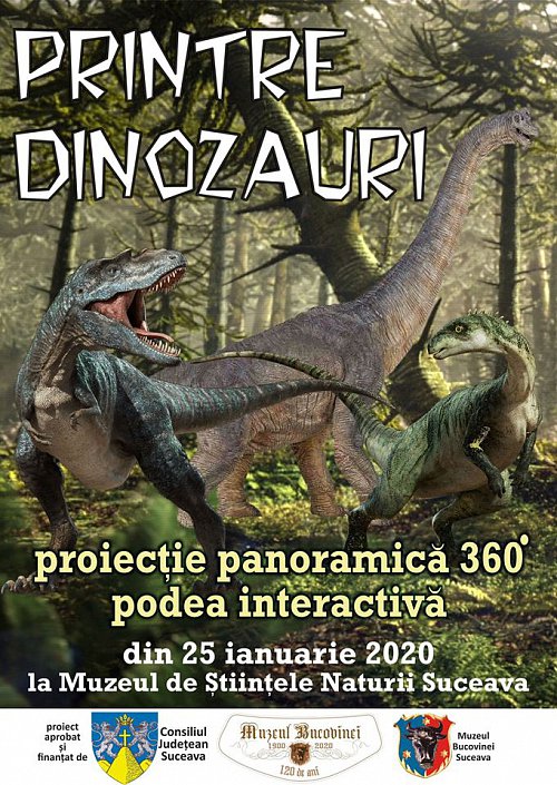 Printre dinozauri - Proiecții panoramice 360 grade la Muzeul de Științele Naturii