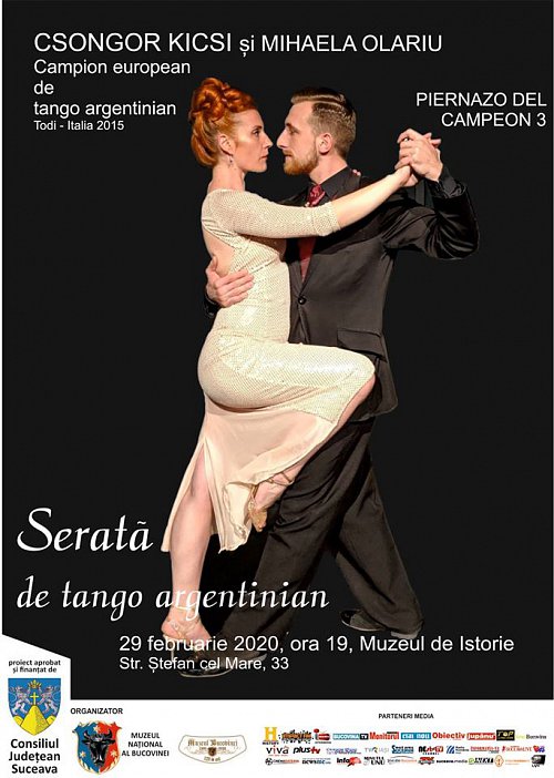 Seară de Tango argentinian, sâmbătă, la Muzeul de Istorie