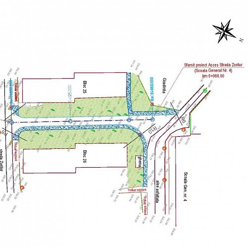 O nouă stradă, creată pentru fluidizarea traficului în zona Școlii nr. 4 din Suceava