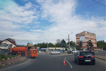 Reparații la sensurile giratorii din Suceava, pe timp de pandemie