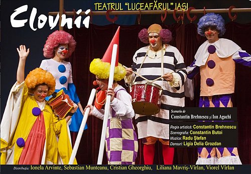 „Clovnii” Teatrului pentru copii și tineret „Luceafărul” din Iași, în Parcul de Agrement Tătărași