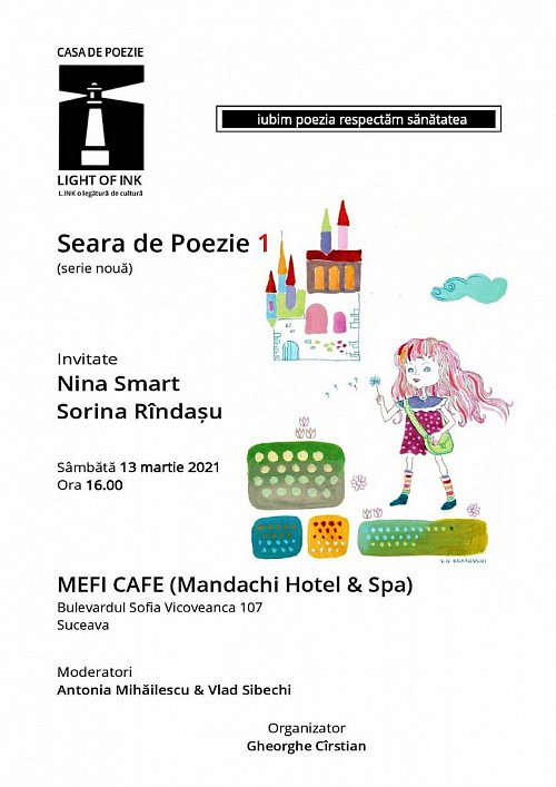 Seara de Poezie, serie nouă, cu  poetele Nina Smart și Sorina Rîndașu