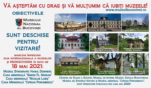 De Ziua Internațională a Muzeelor, Muzeul Național al Bucovinei a redeschis patru obiective