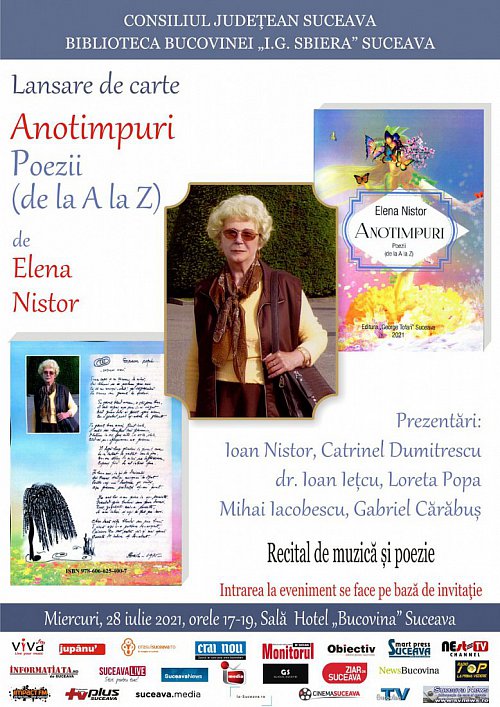 „Anotimpuri” de Elena Nistor - lansare de carte la Biblioteca Bucovinei