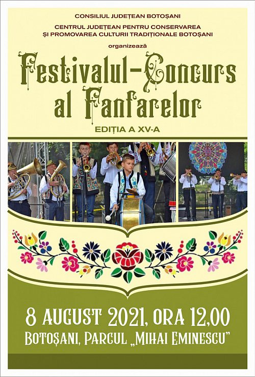 Festivalul fanfarelor, duminică, în Parcul „Mihai Eminescu” din Botoşani