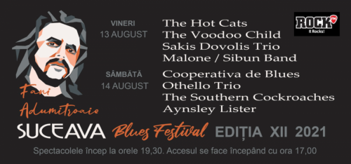 Acces gratuit la Suceava Blues Festival, în perioada 13 -14 august, pe Platoul Cetății de Scaun