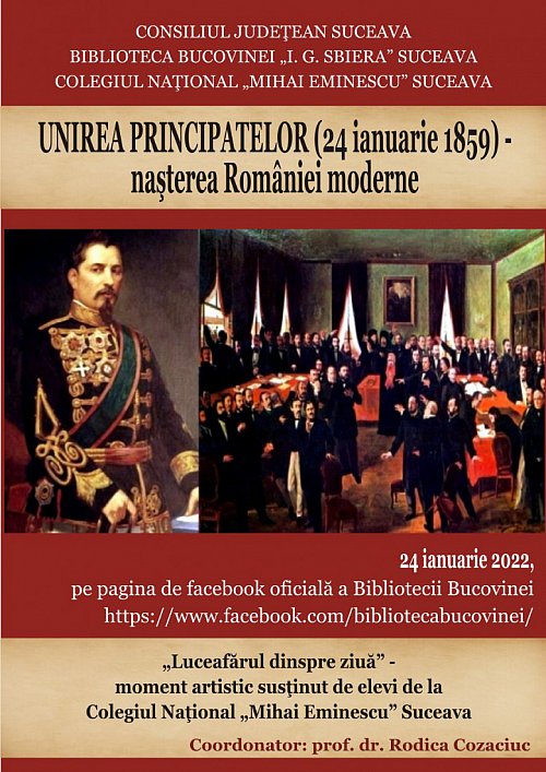 Eveniment online Unirea Principatelor (24 ianuarie 1859) – nașterea României moderne