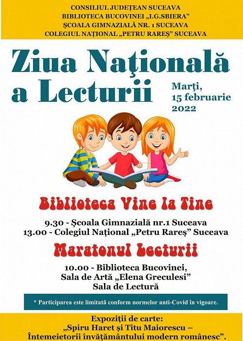 Ziua Națională a Lecturii, marcată la Biblioteca Bucovinei „I. G. Sbiera”