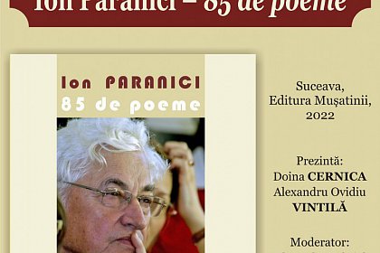 Lansare de carte: „85 de poeme", de Ion Paranici, la Biblioteca Bucovinei