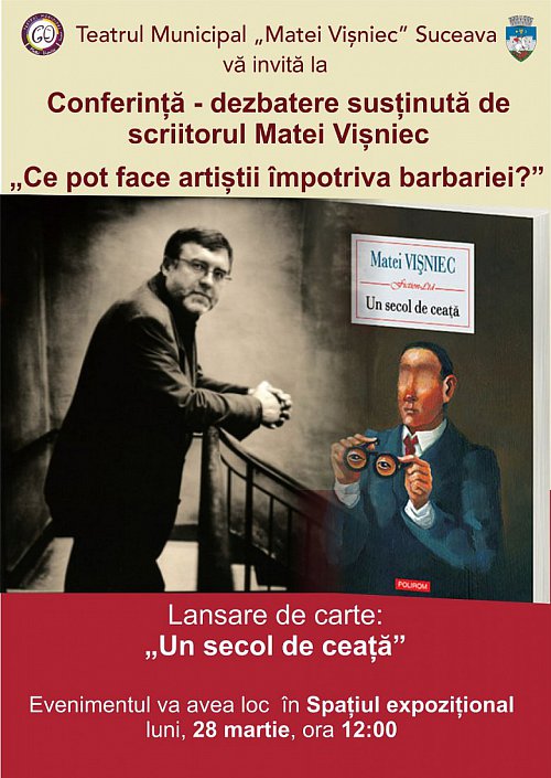 “Ziua Mondială a Teatrului”, sărbătorită prin trei evenimente de Teatrul Municipal Matei Vișniec