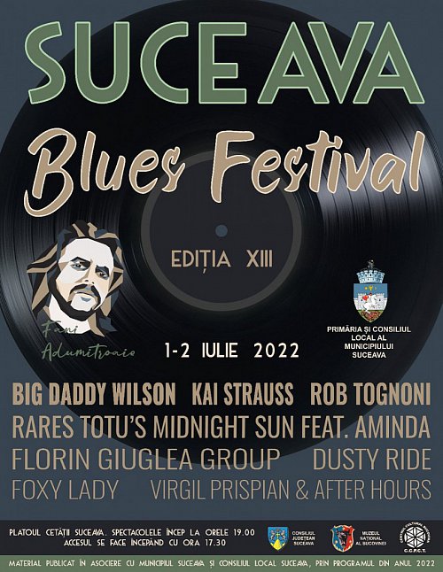 Suceava Blues Festival, pe 1 și 2 iulie 2022, pe Platoul Cetății de Scaun a Sucevei