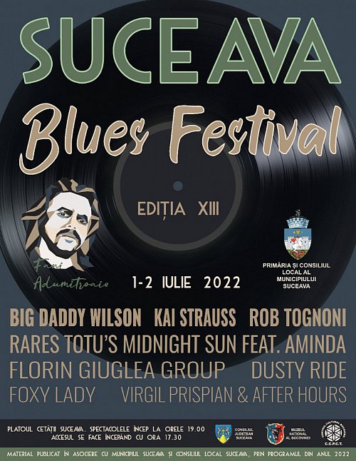 Suceava Blues Festival, pe 1 și 2 iulie 2022, pe Platoul Cetății de Scaun a Sucevei