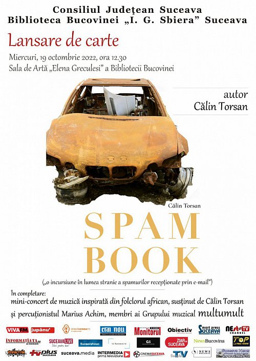 Lansare de carte „Spam Book” de Călin Torsan și mini-concert la Biblioteca Bucovinei