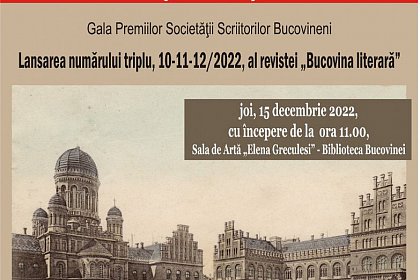 Opt decenii de la întemeierea revistei „Bucovina literară”, la Biblioteca Bucovinei