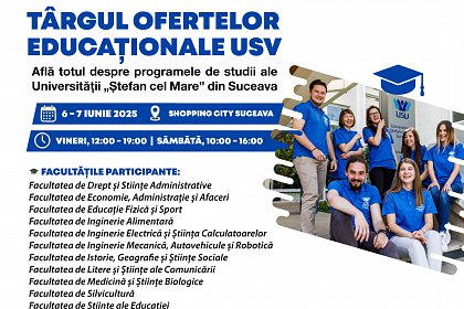 Târgul Ofertelor Educaționale USV, vineri și sâmbătă, la Shopping City Suceava