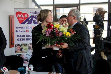 Actrita Lia Bugnar si primarul Ion Lungu