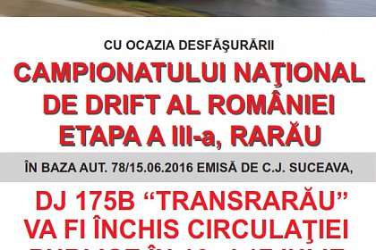 Singura etapă de drift pe traseu montan din România, pe Rarău