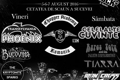 Concerte Phoenix, Celelalte Cuvinte şi Bucovina, parada moto și o motocicleta premiu, la Black & White Motorfest