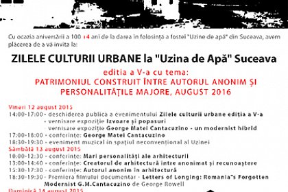 Zilele Culturii Urbane, editia a V-a, la „Uzina de Apă” Suceava