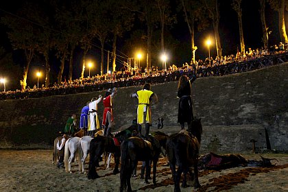 Turnir medieval şi spectacole cu flăcări în şanţul de apărare al Cetăţii Suceava