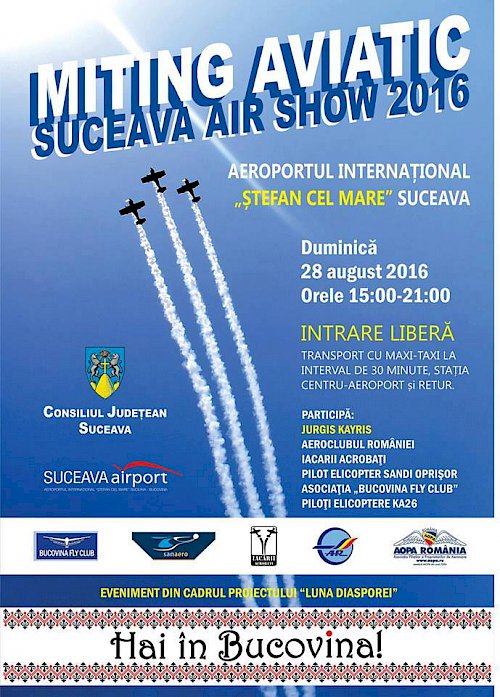 Suceava Air Show - avioane, elicoptere şi spectacol pirotehnic