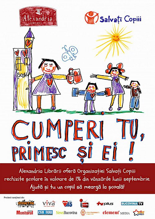 “Cumperi tu, primesc și ei!”, la  Alexandria Librării