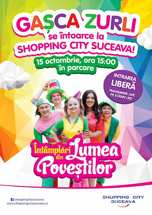 Gașca Zurli revine la Shopping City Suceava cu „Întâmplări din lumea poveştilor”