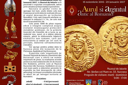 Aurul şi argintul antic al României la Muzeul de Istorie din Suceava
