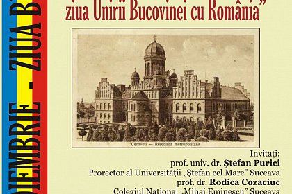 "Ziua Bucovinei" marcata luni la Biblioteca Bucovinei