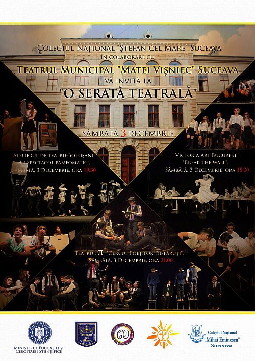 "O serată teatrală..." la Teatrul Municipal Matei Vișniec Suceava