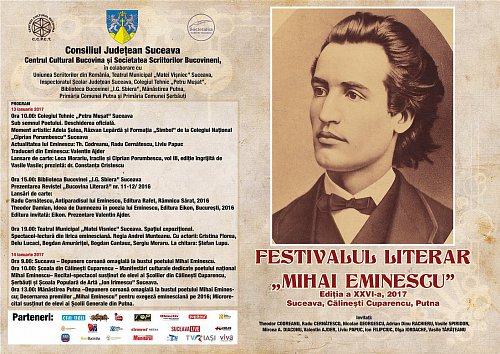 Spectacol – lectură din lirica eminesciană, cu actorii  Teatrului Matei Vișniec Suceava