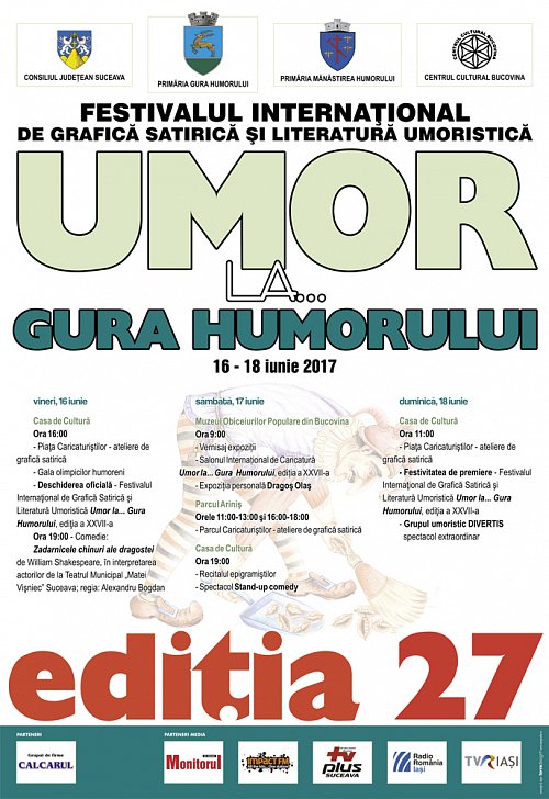 Festivalul ”Umor la … Gura Humorului” 16-18 iunie - Program
