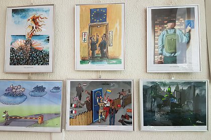 Expoziţia Internaţională de Grafică Satirică Bucovina – România și-a desemnat câștigătorii - Foto