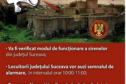 Sirenele de alarmare publică vor răsuna miercuri timp de o oră