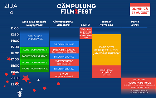 „Câmpulung Film Fest” 2017 aduce 20 de filme de scurtmetraj, două documentare şi 15 scurtmetraje de animaţie